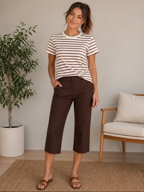 Style & Co. Dark Brown Capri Dress Pants